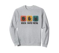 Rock Paper Metal - Funny Hand Sign, Rock Music Game Sweatshirt