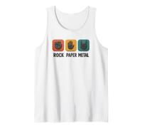 Rock Paper Metal - Funny Hand Sign, Rock Music Game Tank Top