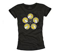 Rock Paper Scissor Lizard Spock - Sheldon T-Shirt Women´s Funny Nerd Theory Black L