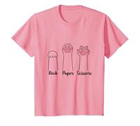 Rock Paper Scissors Cat Paws Cute Kitten Lover Cat T-Shirt, Youth, Pink, 3T