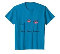 Rock Paper Scissors Cat Paws Cute Kitten Lover Cat T-Shirt, Youth, Sapphire Blue, 4T