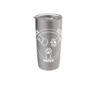 Rock Paper Scissors Cat Paws Funny Hand Game Cat Lover Stainless Steel Insulated Tumbler