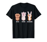 Rock Paper Scissors Hand Game Funny Animal Paw T-Shirt