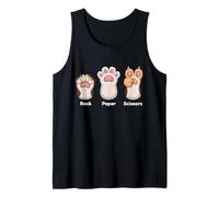 Rock Paper Scissors Hand Game Funny Dog Paw Tank Top