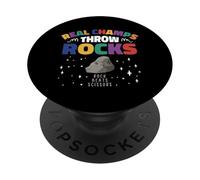 Rock Paper Scissors Hand Game Funny Real Champs Throw Rocks PopSockets Adhesive PopGrip
