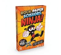 Rock Paper Scissors Ninja Card Game - Fast Family Party Game for Kids | Comes with a soft, throwable ninja star. Quick-reaction rounds for 2-6 players aged 7+. A travel game and gift for kids.