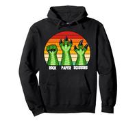 Rock Paper Scissors T-Rex Lover Dinosaur Hand Game Humor Pullover Hoodie