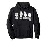 Rock Paper Scissors Table Saw Funny Woodworking Carpenter Pullover Hoodie