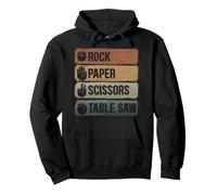Rock Paper Scissors Table Saw, Funny Woodworking, Lumberjack Pullover Hoodie