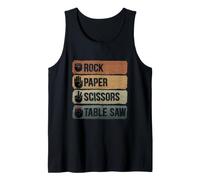 Rock Paper Scissors Table Saw, Funny Woodworking, Lumberjack Tank Top