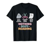 Rock Paper Scissors Teacher Librarian Nothing Beats Reading T-Shirt