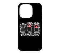 Rock Paper Scissors The Purr-fect Game Cat Owner Lover Paws Case for iPhone 14 Pro