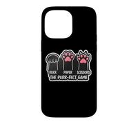 Rock Paper Scissors The Purr-fect Game Cat Owner Lover Paws Case for iPhone 14 Pro Max