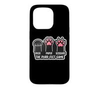 Rock Paper Scissors The Purr-fect Game Cat Owner Lover Paws Case for iPhone 15 Pro