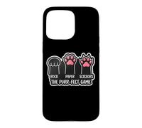 Rock Paper Scissors The Purr-fect Game Cat Owner Lover Paws Case for iPhone 15 Pro Max