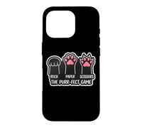 Rock Paper Scissors The Purr-fect Game Cat Owner Lover Paws Case for iPhone 16 Pro