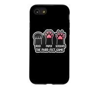 Rock Paper Scissors The Purr-fect Game Cat Owner Lover Paws Case for iPhone SE (2020) / 7/8