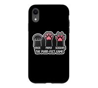 Rock Paper Scissors The Purr-fect Game Cat Owner Lover Paws Case for iPhone XR