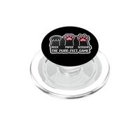 Rock Paper Scissors The Purr-fect Game Cat Owner Lover Paws PopSockets PopGrip for MagSafe