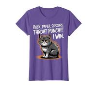 Rock Paper Scissors Throat Punch I Win Funny Cat Costume T-Shirt
