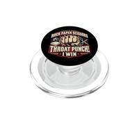 Rock Paper Scissors Throat Punch I Win Funny Game Joke PopSockets PopGrip for MagSafe