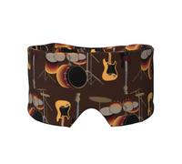 Rock Pattern of Retro Drums, Full Eye Covers Light Blocking Eye Mask Sleep Eye and Ear Muffs