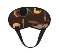 Rock Pattern of Retro Drums, Full Eye Covers Light Blocking Eye Masks Blackout Sleep Eye Muffs