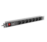RACK PDU 1U 10A 7x230V PL PDU-07E-0200-IEC-BK Power Strip