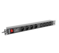 Listwa zasilająca RACK PDU 1U 16A 4x230V PL 4xIEC C13 2m czarna PDU-04E04I-0200-