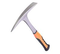 Rock Pick,Forged Brick Hammer, Geologist Rock Pick, Mason's/Bricklayer's Hammer-28 oz Masonary Tool with Pointed Tip &Forged Steel Construction-Shock Reduction Grip (Point&Flat)