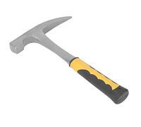 Rock Pick Hammer, Long Life Geological Hammer Made of High Carbon Steel with Rubber Grip, Polished Tip Design for Masonry Archaeologists (Pointed Tip)
