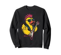 Rock Playing Guitar Men Women Kids Funny Duck Sweatshirt