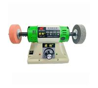 Rock Polisher, Electric Bench Polishing Grinding Machine Gem Jewelry Rock Grinder Desktop Lathe Polisher Adjustable Speed 0-10000RPM 750W Large Capacity(Negro)
