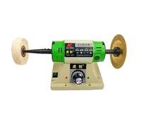 Rock Polisher, Electric Bench Polishing Grinding Machine Gem Jewelry Rock Grinder Desktop Lathe Polisher Adjustable Speed 0-10000RPM 750W Large Capacity(Groen)