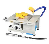 Rock Polishing Buffer Machine, 750W Mini Table Saw, Bench Lathe Polisher 0-10000Rpm for Jewelry Making and Lapidary Work