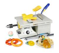 Rock Polishing Pad Machine - Adjustable Water Cooling System for Mini Table Saw, Ideal for Jewelry Making with Electric Grinder Accessory - Compact Design for Easy Use