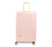 Rock Primrose Large 91L Hard Shell Suitcase - Baby Pink | Expandable Up To 104L - 360 Swivel Wheels, TSA Lock - Lightweight 4.6kg - 76 x 47.5 x 25cm - Stylish Impact-Resistant Shell