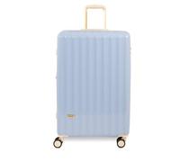 Rock Primrose Large 91L Hard Shell Suitcase - Blue | Expandable Up To 104L - 360 Swivel Wheels, TSA Lock - Lightweight 4.6kg - 76 x 47.5 x 25cm - Stylish Impact-Resistant Shell
