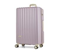 Rock Primrose Large Hard Shell Suitcase in Purple - Lightweight & Stylish Design, 360 Swivel-Wheels & TSA Combination Lock - 76x 47.5 x 25cm 91L Capacity