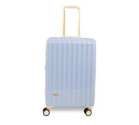 Rock Primrose Medium 62L Hard Shell Suitcase - Blue | Expandable Up To 69L - 360 Swivel Wheels, TSA Lock - Lightweight Build - 66 x 41 x 33cm - Stylish Impact-Resistant Shell