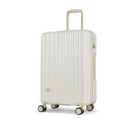 Rock Primrose Medium Hard Shell Suitcase in Cream - Lightweight & Stylish Design, 360 Swivel-Wheels & TSA Combination Lock - 66x41x33cm 62L Capacity