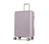 Rock Primrose Medium Hard Shell Suitcase in Purple - Lightweight & Stylish Design, 360 Swivel-Wheels & TSA Combination Lock - 66x41x33cm 62L Capacity