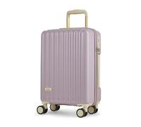 Rock Primrose Small Hard Shell Cabin Suitcase in Purple - Lightweight & Stylish Design, 360 Swivel-Wheels & TSA Combination Lock - 55x37x22.5cm 33L Capacity
