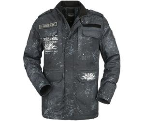 Rock Rebel by EMP Between-seasons jacket with various patches Mid-Season Jackets grey