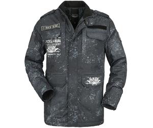 Rock Rebel by EMP Between-seasons jacket with various patches Mid-Season Jackets grey L