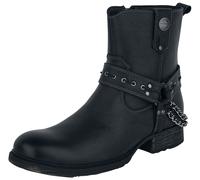 Rock Rebel by EMP Black Biker Boots with Straps and Chains Biker Boot black EU46
