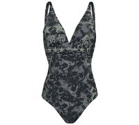 Rock Rebel by EMP Black Swimsuit with Skull Pattern and Prints Swimsuit black