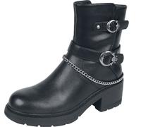 Rock Rebel by EMP Boots with buckles and chain Boot black