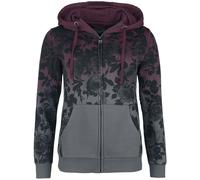 Rock Rebel by EMP Dip-dye hoodie Hoodie Jacket bordeaux grey XXL