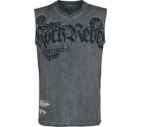 Rock Rebel by EMP Grey Tank Top with Wash and Print Tank top grey 4XL